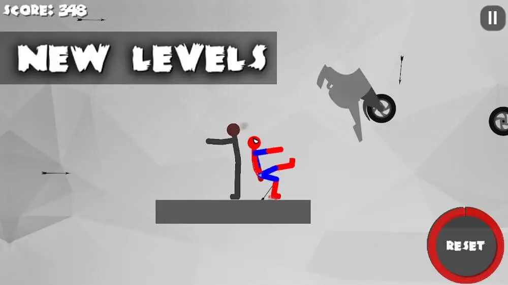 Screenshot of the Stickman Destruction 3 Heroes game