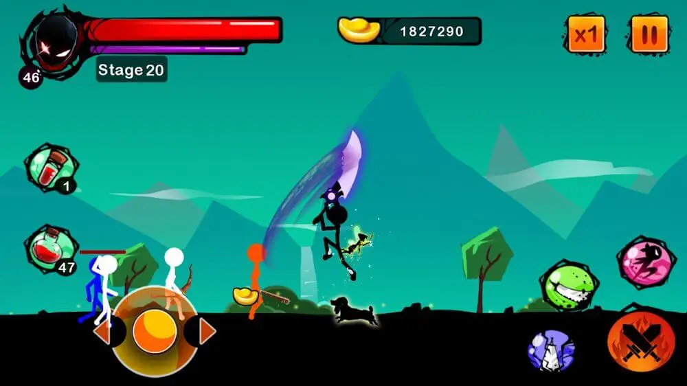 Screenshot of the Stickman Ghost game