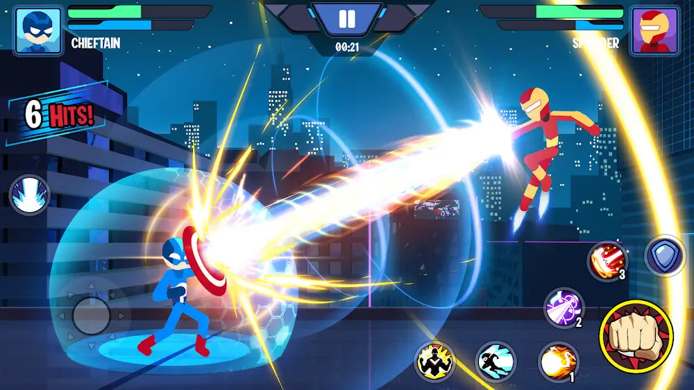 Screenshot of the Stickman Heroes Fight game