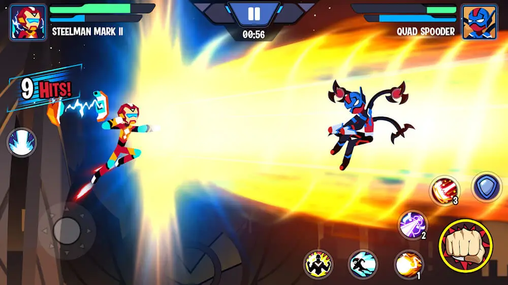 Screenshot of the Stickman Heroes Fight game