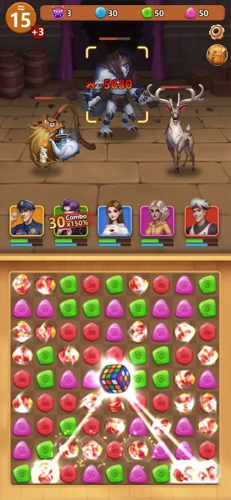 Screenshot of the SuperNatural Diaries: Match 3 app