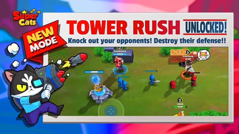 Screenshot of the Super Cats game