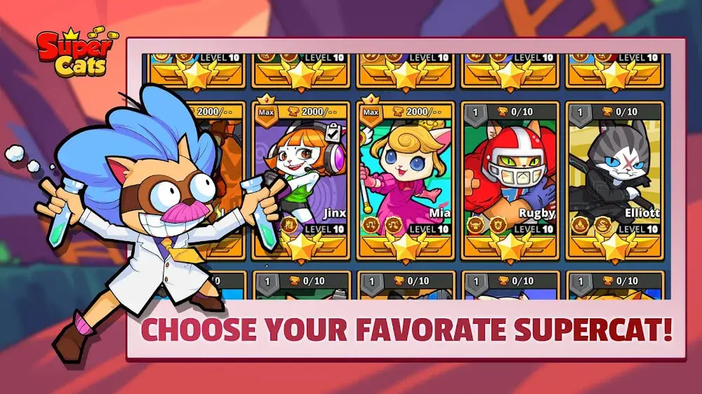 Screenshot of the Super Cats game