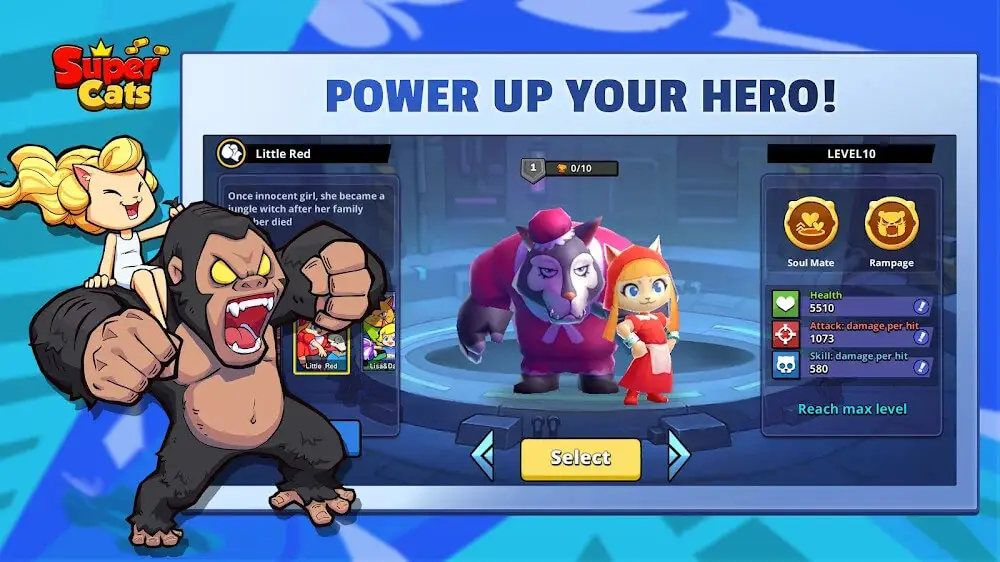 Screenshot of the Super Cats game