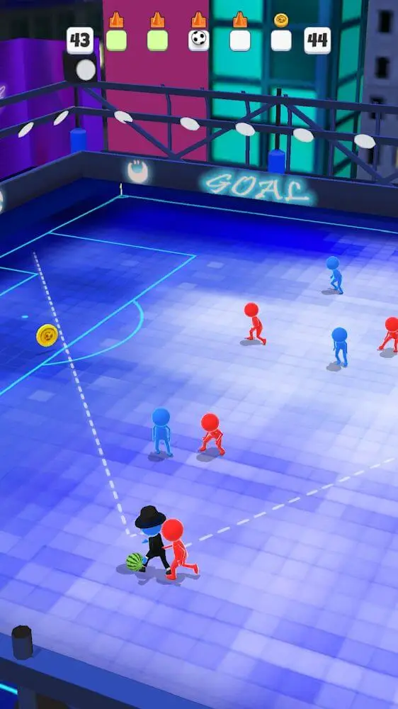 Screenshot of the Super Goal - Soccer Stickman app