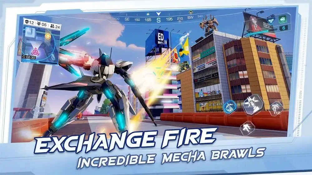 Screenshot of the Super Mecha Champions game
