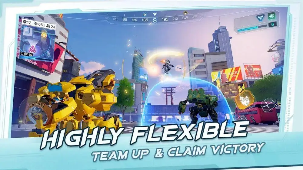 Screenshot of the Super Mecha Champions game