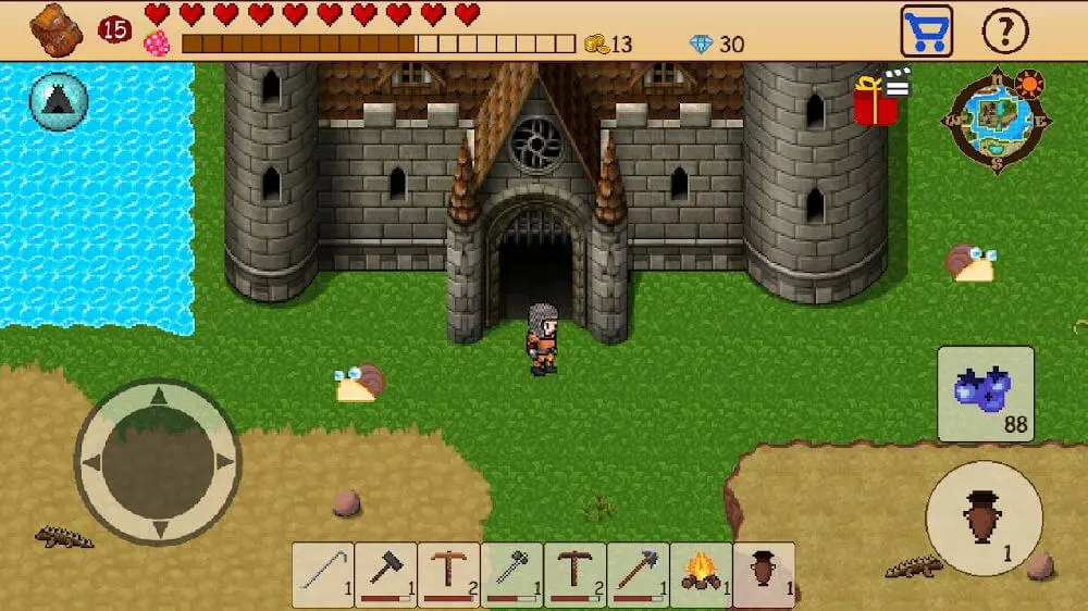 Screenshot of the Survival RPG: Open World Pixel game