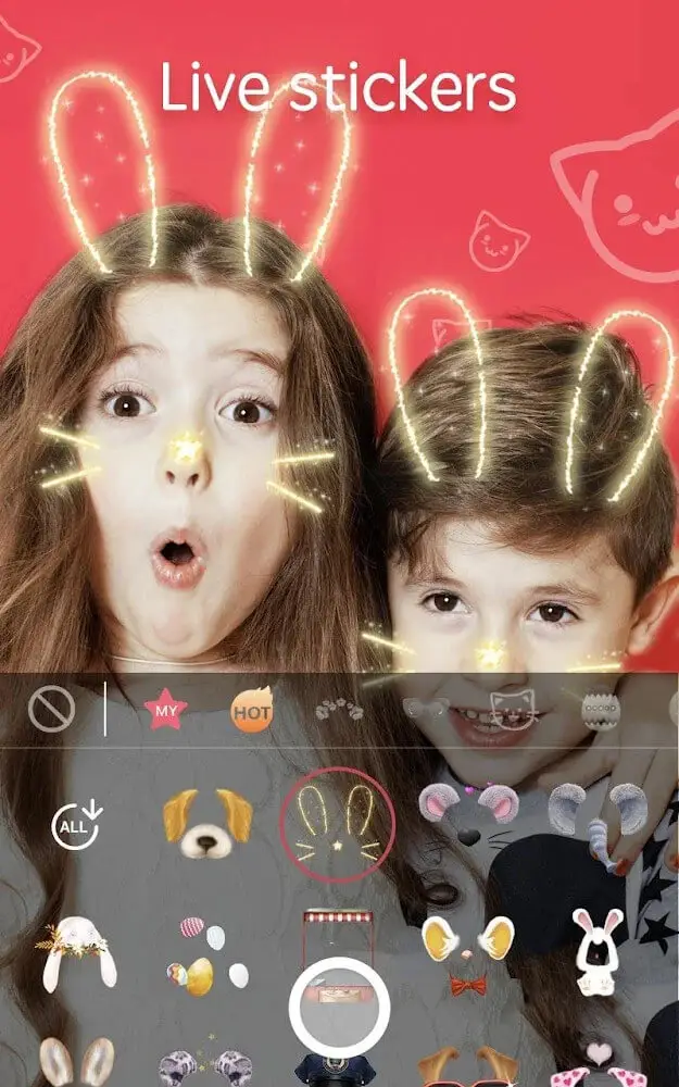 Screenshot of the Sweet Camera Lite app