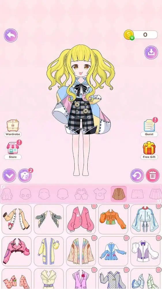 Screenshot of the Sweet Girl: Doll Dress Up Game app