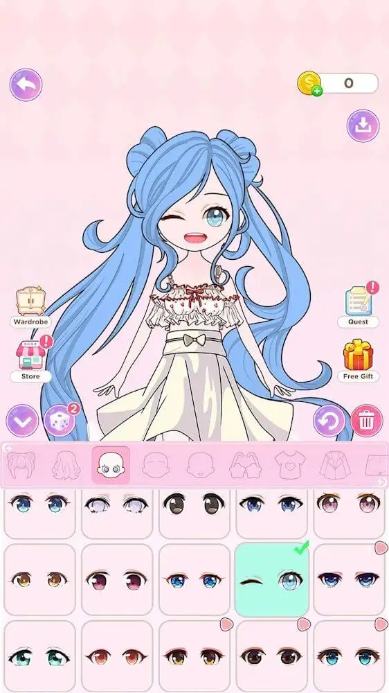 Screenshot of the Sweet Girl: Doll Dress Up Game app