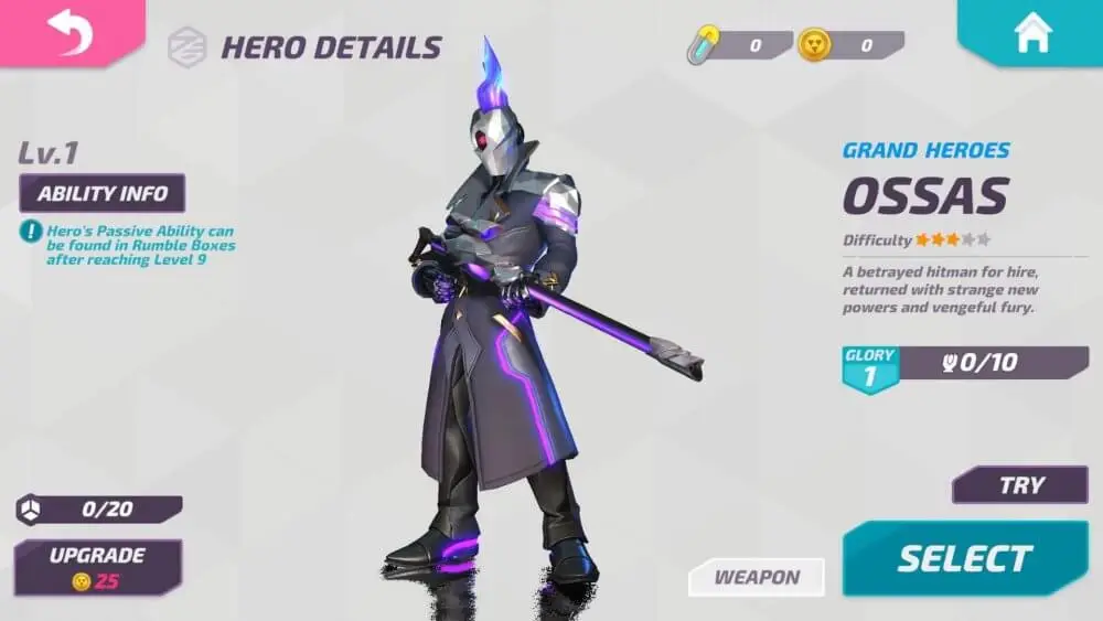 Screenshot of the T3 Arena game