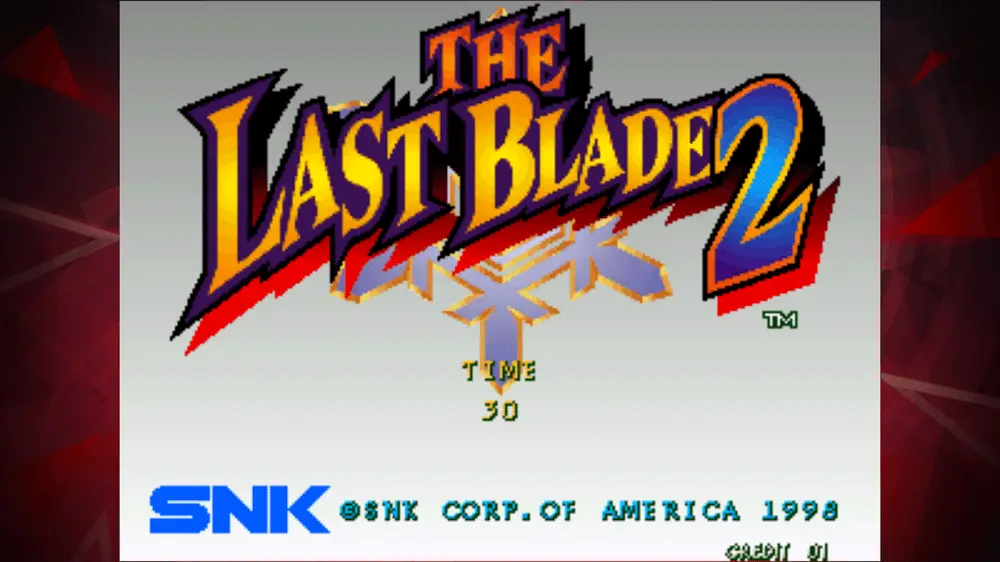 Screenshot of the THE LAST BLADE 2 ACA NEOGEO game