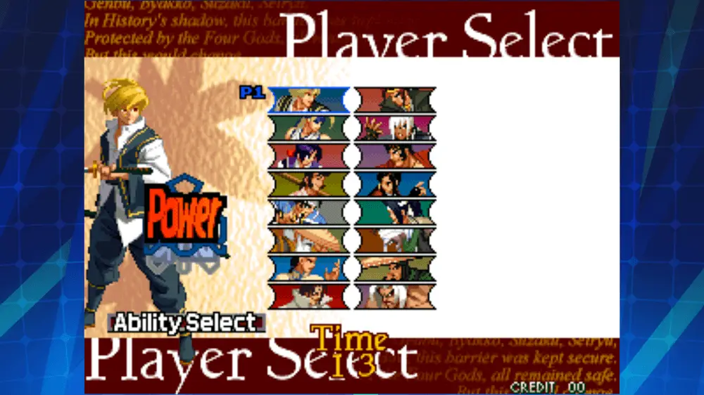 Screenshot of the THE LAST BLADE 2 ACA NEOGEO game