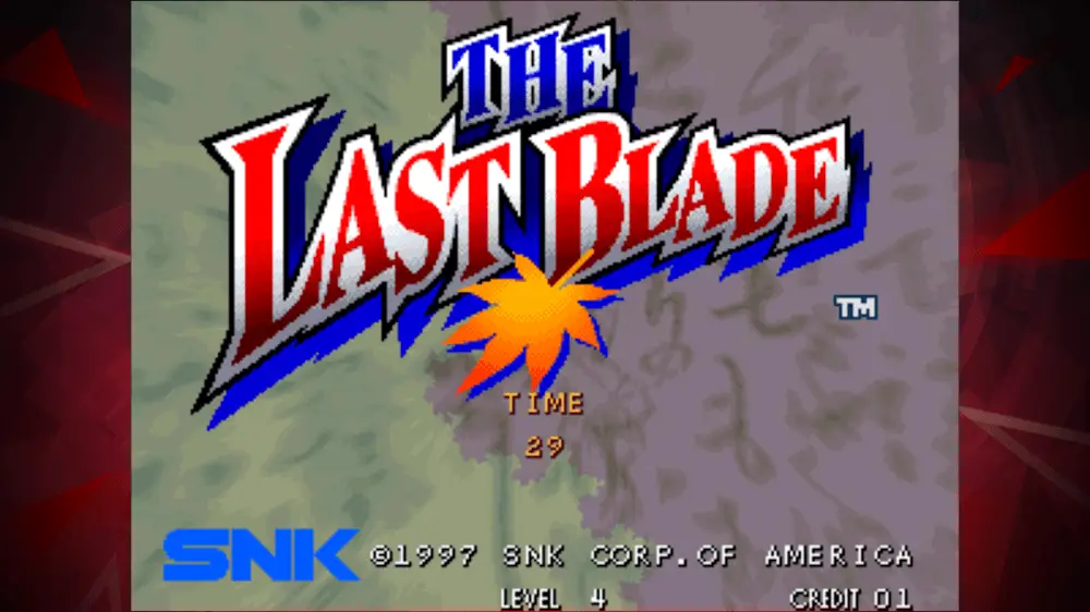Screenshot of the THE LAST BLADE ACA NEOGEO game