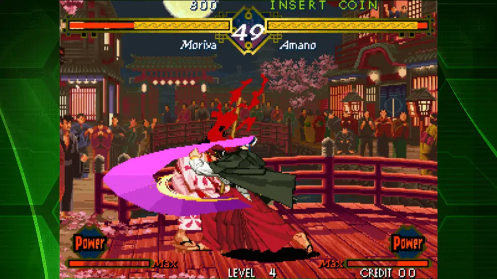 Screenshot of the THE LAST BLADE ACA NEOGEO game
