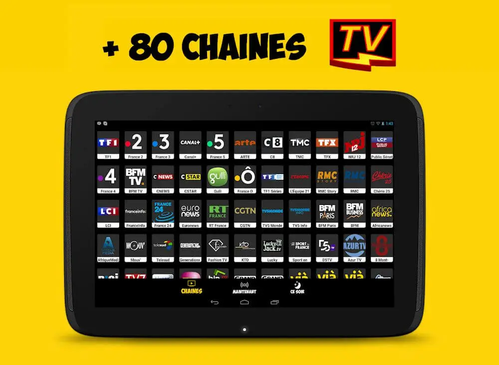 Screenshot of the TNT Flash TV app
