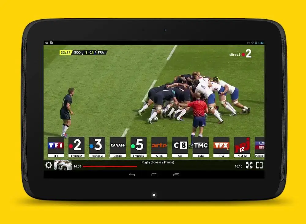 Screenshot of the TNT Flash TV app