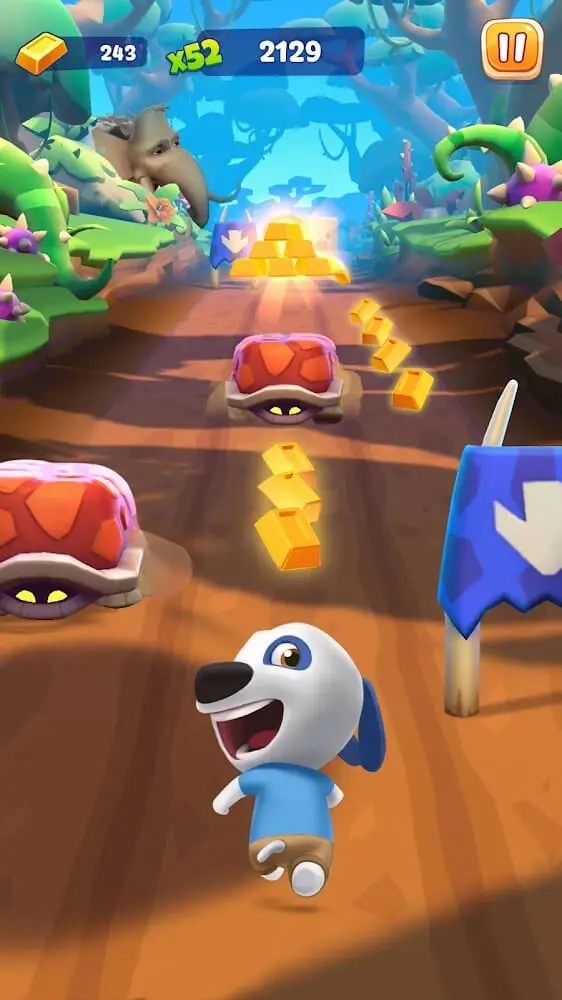 Screenshot of the Talking Tom Gold Run 2 app