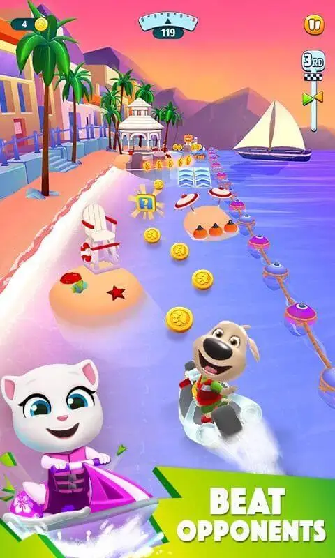 Screenshot of the Talking Tom Jetski 2 app
