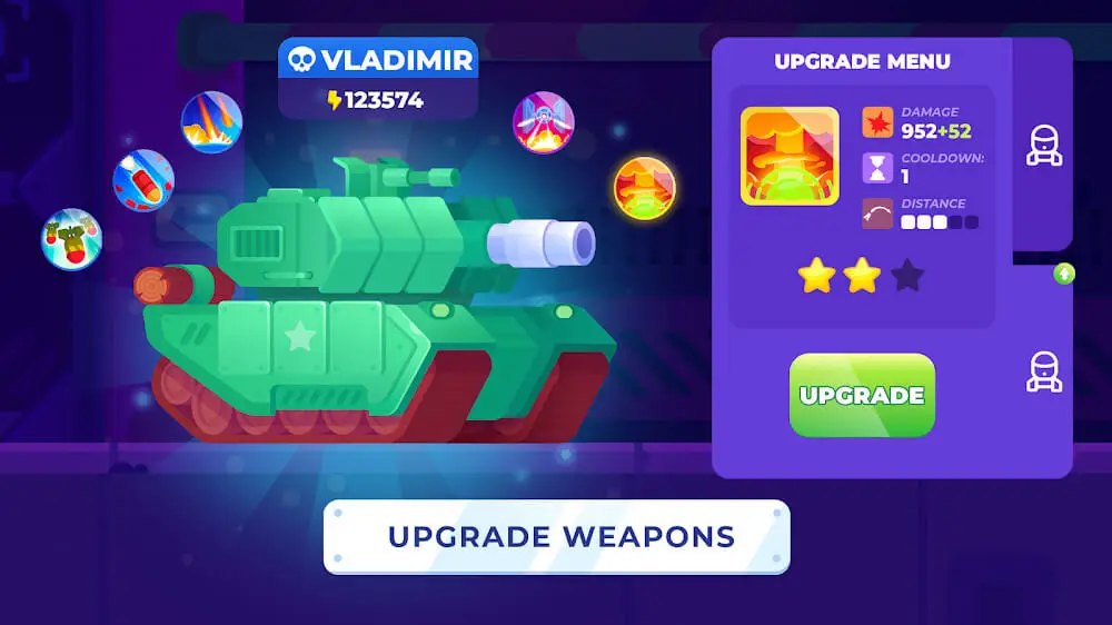 Screenshot of the Tank Stars 2 game