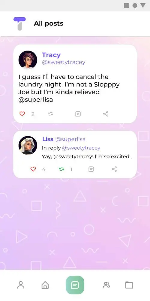 Screenshot of the Teammates app