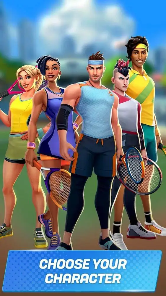 Screenshot of the Tennis Clash app