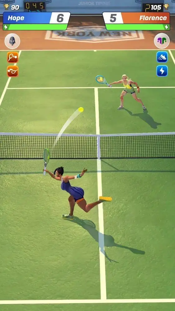 Screenshot of the Tennis Clash app