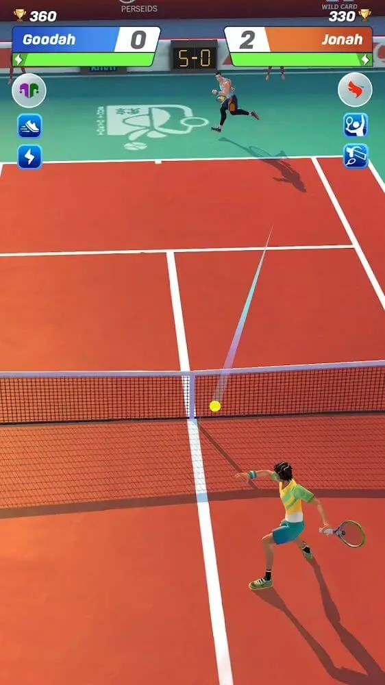 Screenshot of the Tennis Clash app