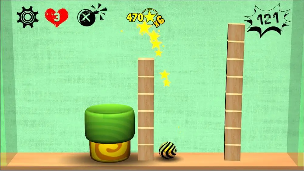 Screenshot of the Tigerball game