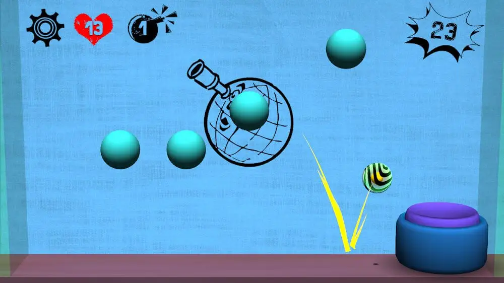 Screenshot of the Tigerball game