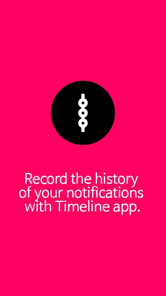 Screenshot of the Timeline app