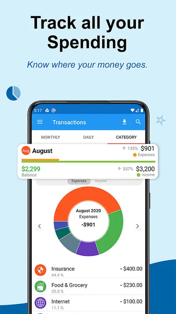 Screenshot of the TimelyBills app