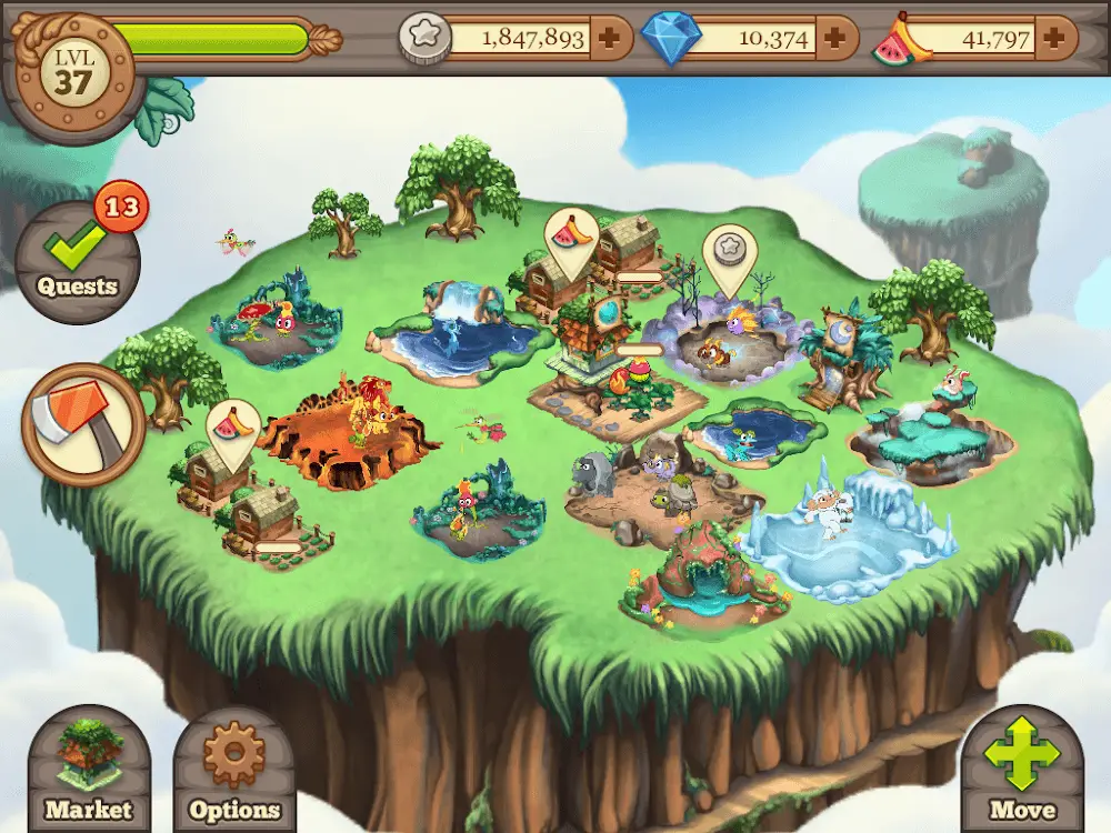 Screenshot of the Tiny Monsters game