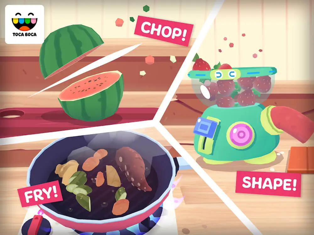Screenshot of the Toca Kitchen Sushi Restaurant game
