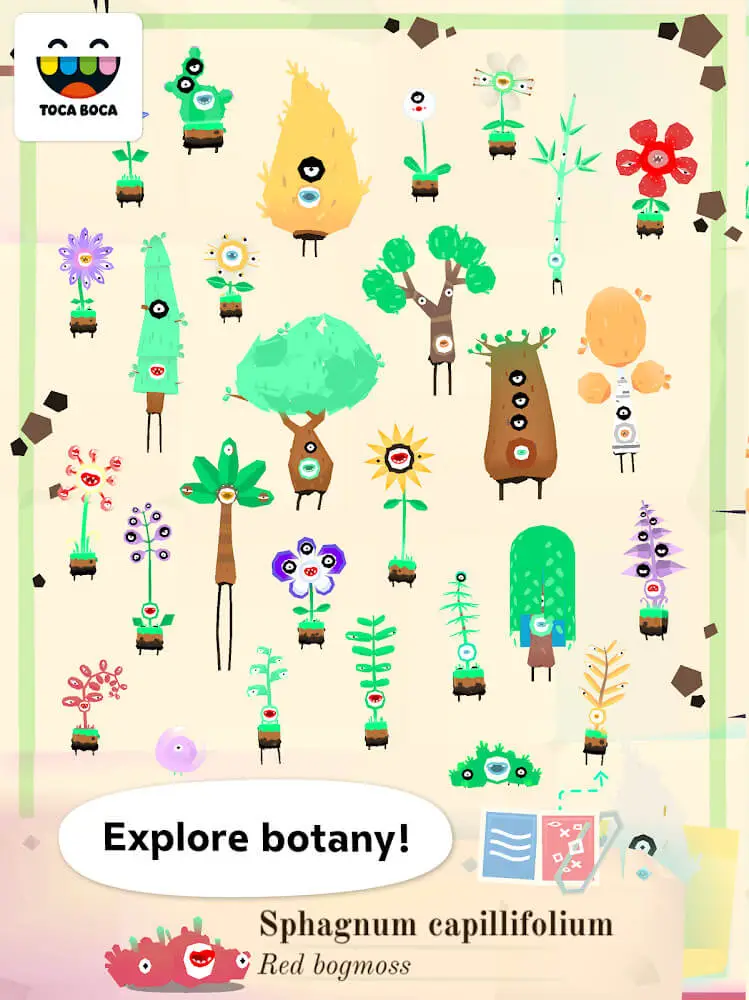 Screenshot of the Toca Lab Plants app