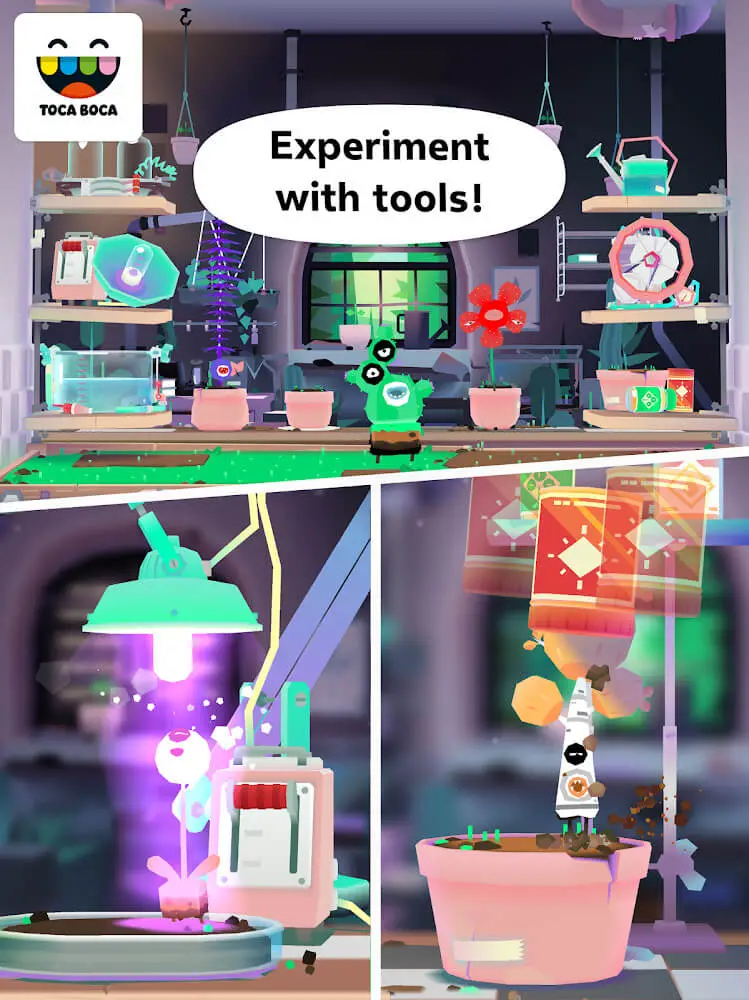 Screenshot of the Toca Lab Plants app