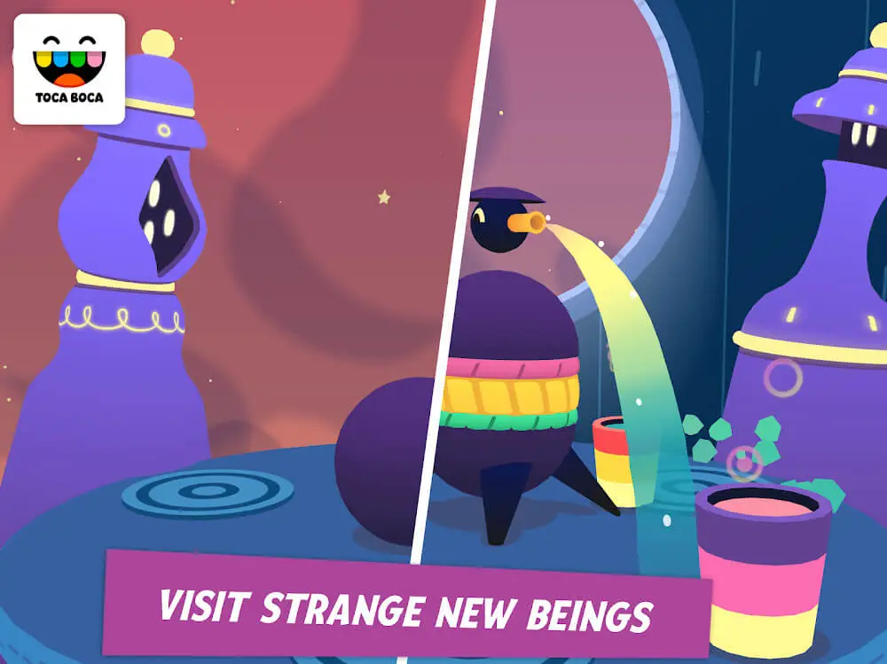 Screenshot of the Toca Mystery House game