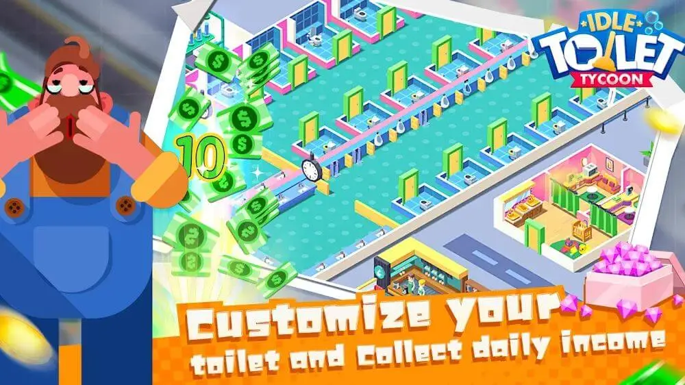 Screenshot of the Toilet Empire Tycoon game
