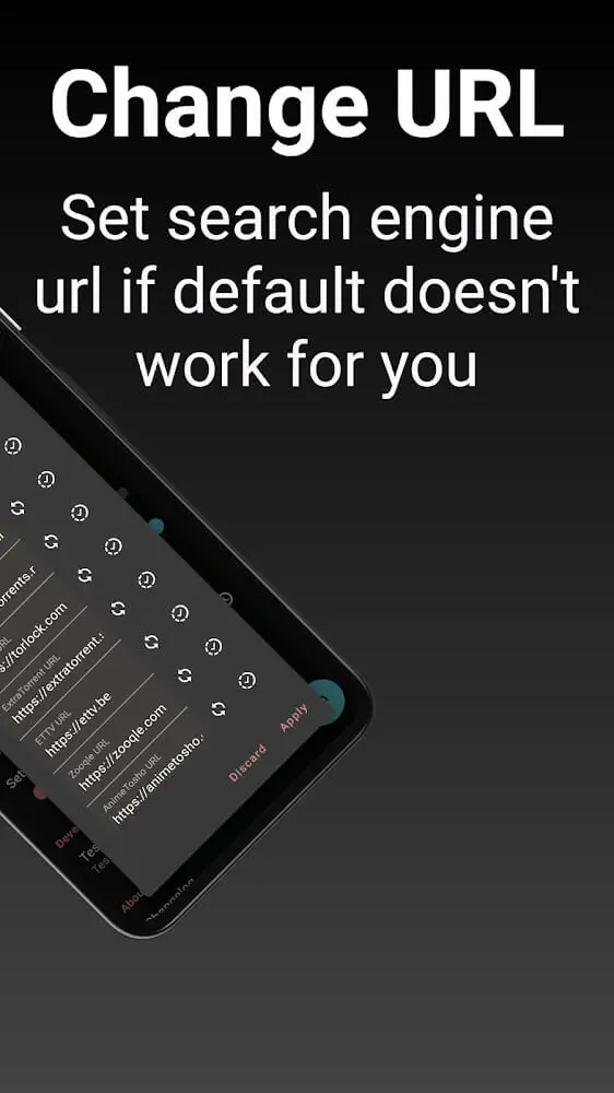 Screenshot of the TorrCrow app