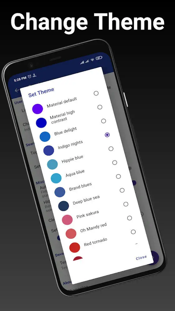 Screenshot of the TorrCrow app