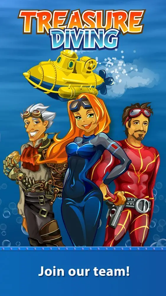 Screenshot of the Treasure Diving app
