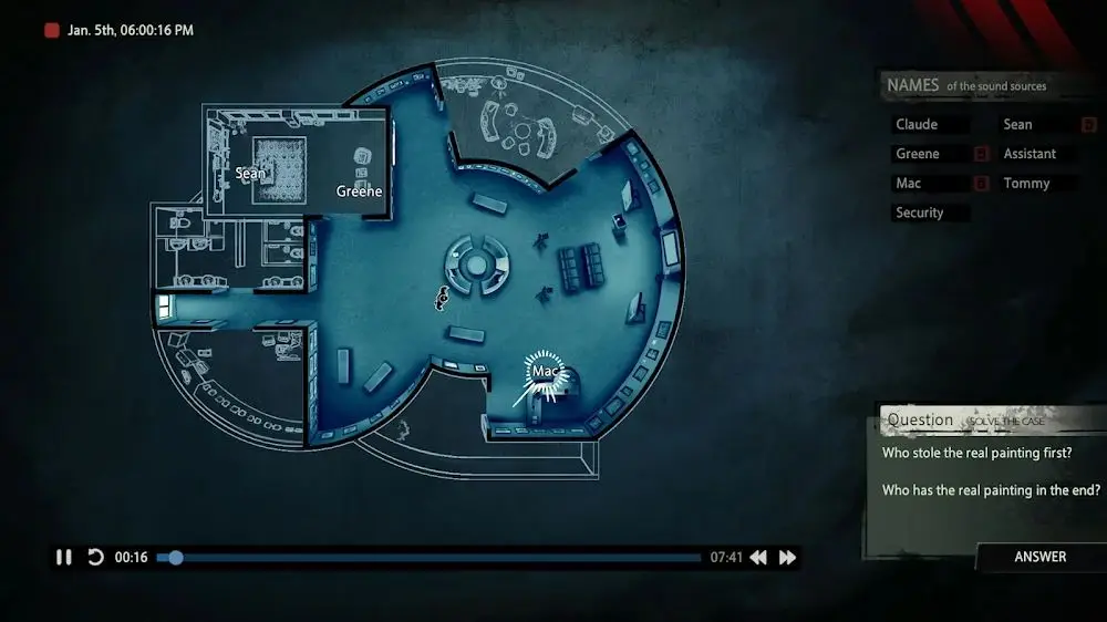 Screenshot of the Unheard game