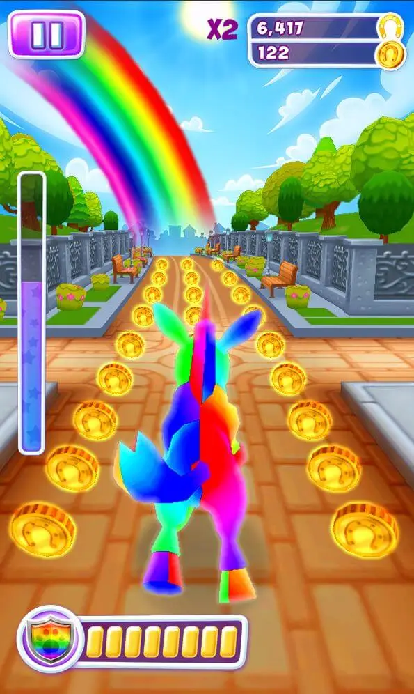 Screenshot of the Unicorn Run app