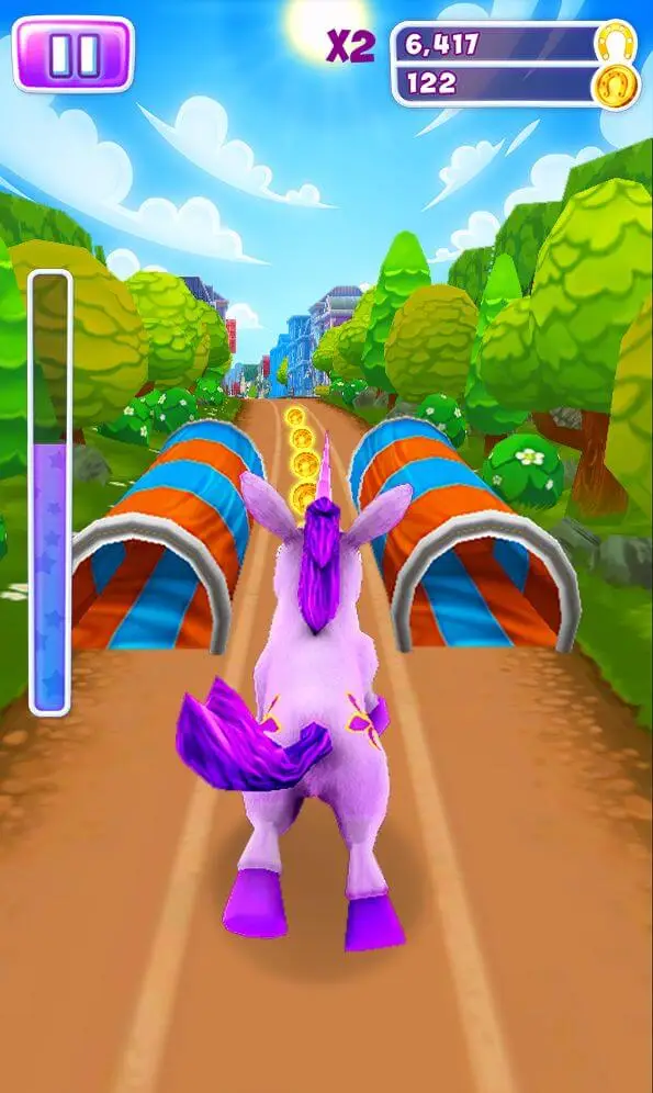 Screenshot of the Unicorn Run app