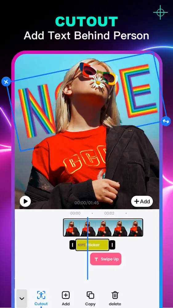 Screenshot of the Veffecto Video Effects Editor app