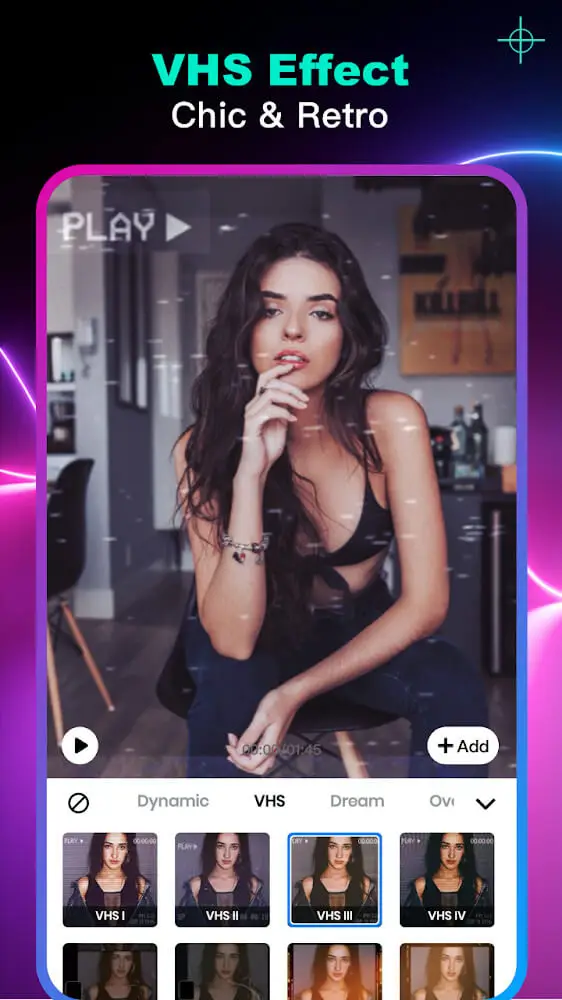Screenshot of the Veffecto Video Effects Editor app