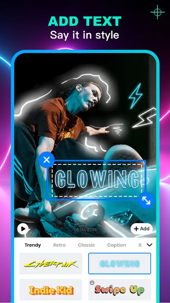 Screenshot of the Veffecto Video Effects Editor app