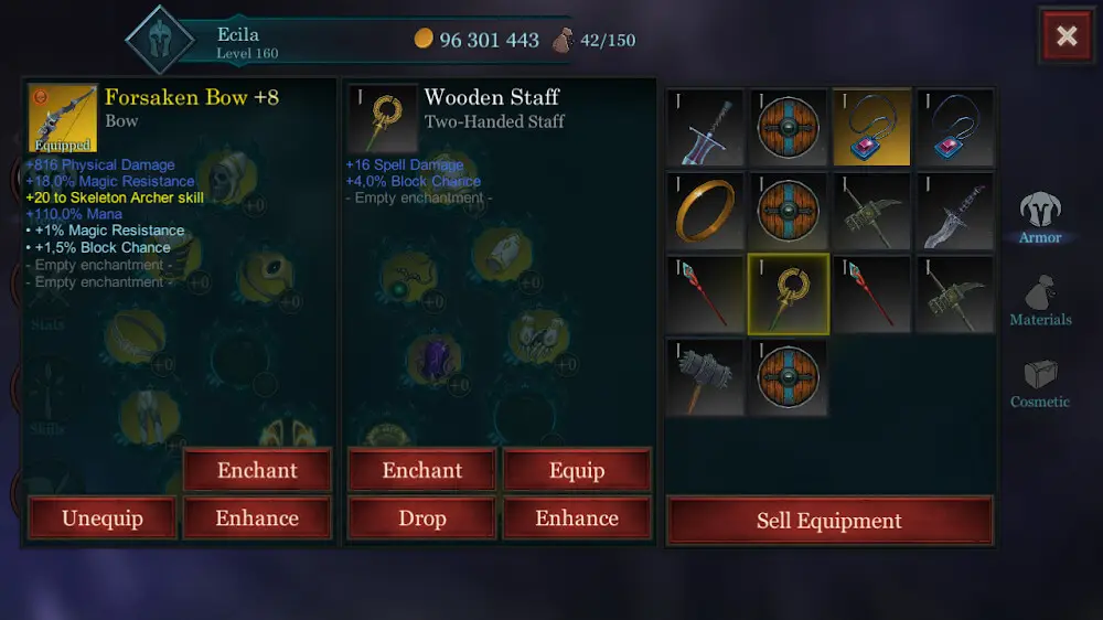 Screenshot of the Vengeance RPG game