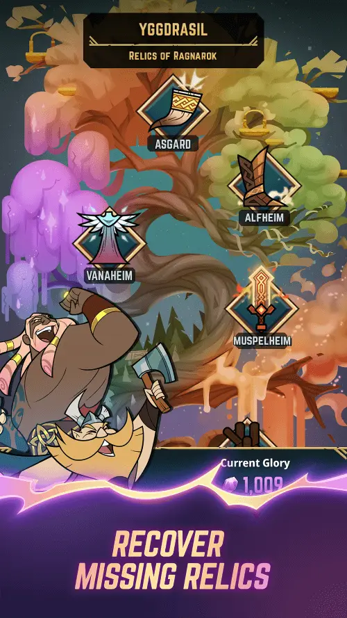Screenshot of the Viking Gods app